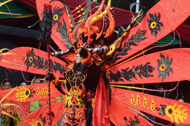 印度尼西亚的Banyuwangi民族狂欢节图片下载