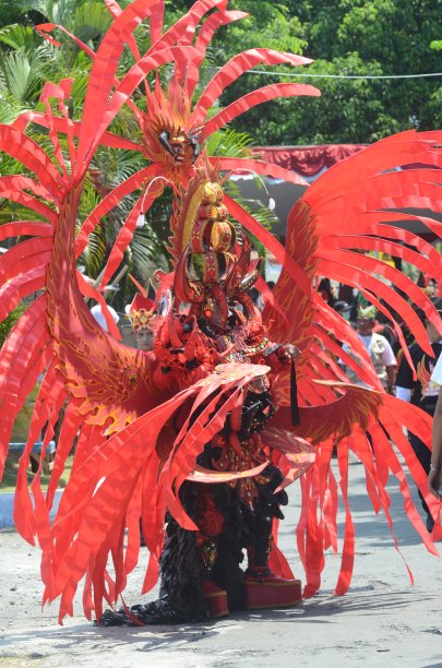 穿着最好的狂欢节服装的模特图片下载