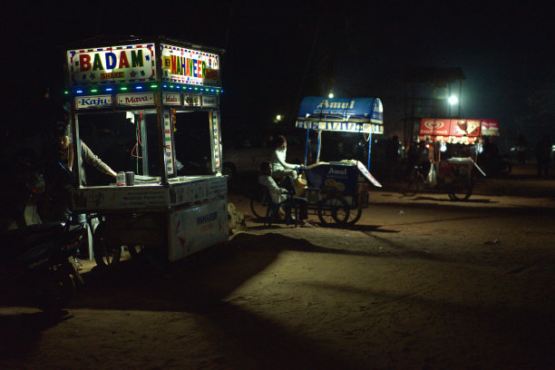 印度的夜市。图片下载