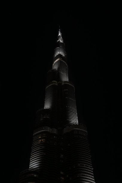 阿联酋迪拜哈利法塔夜景照片图片下载