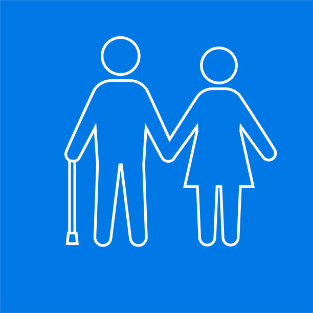 老夫妇牵手的图标图片下载