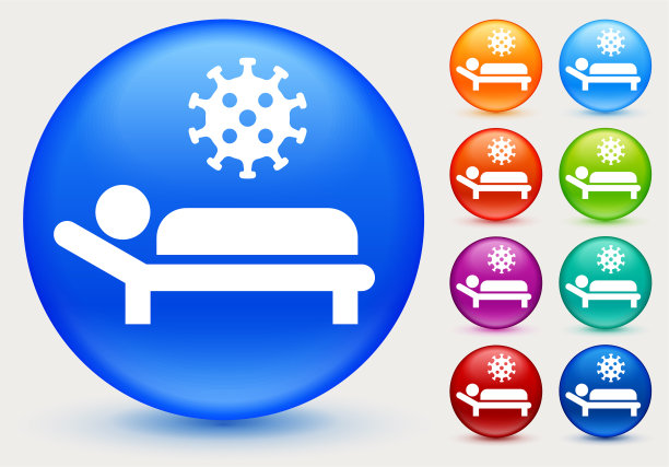 患有冠状病毒图标的住院病人图片下载