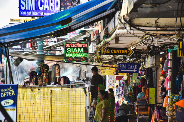 曼谷考山路的城市风景图片图片下载