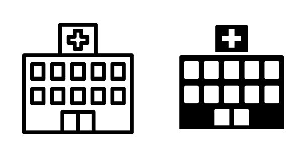 医院图标矢量图形插画图片下载