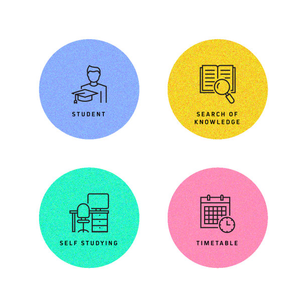 在线教育，电子学习，家庭学校相关的现代矢量图标图片下载