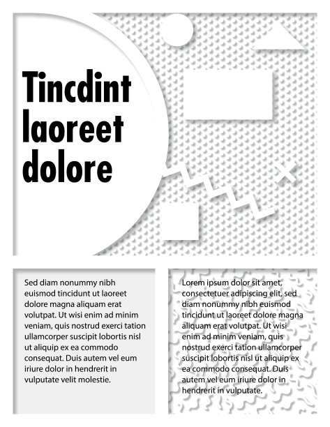 用白纸剪出极简复古的90年代海报或页面设计，带有图案背景，设计，矢量股票插图图片下载