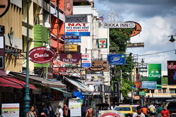 曼谷考山路的城市风景图片图片下载
