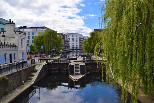 伦敦摄政运河卡姆登市场图片下载
