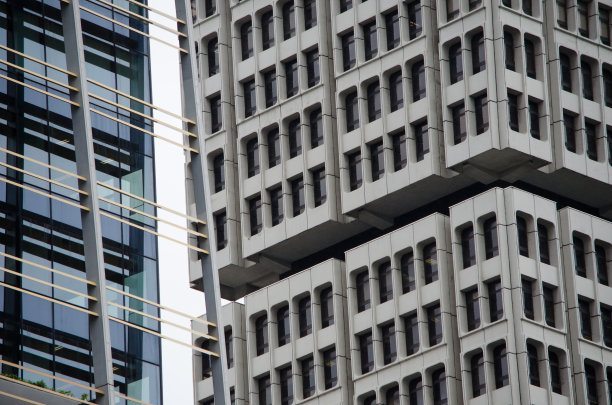 建筑外墙图案。体系结构视图的背景。图片下载