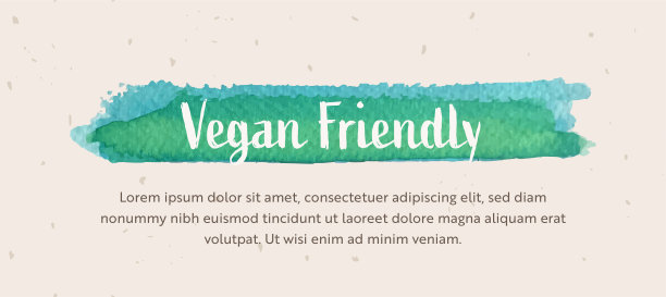 素食友好的横幅设计图片下载
