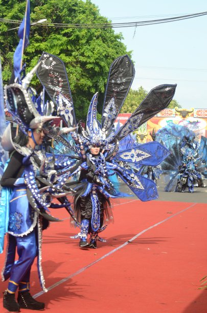 印度尼西亚的Banyuwangi民族狂欢节图片下载