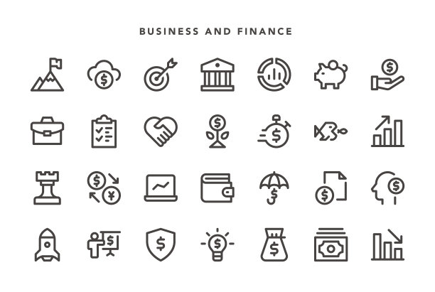 商业和金融图标图片下载