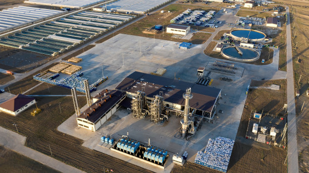 番茄酱工厂。航空摄影图片下载