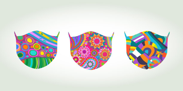 图案防护口罩图片下载