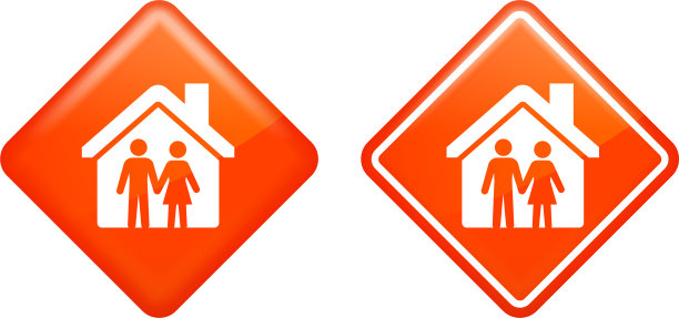 屋顶下的家庭图标图片下载