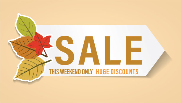 秋季销售商店横幅贴纸图片下载