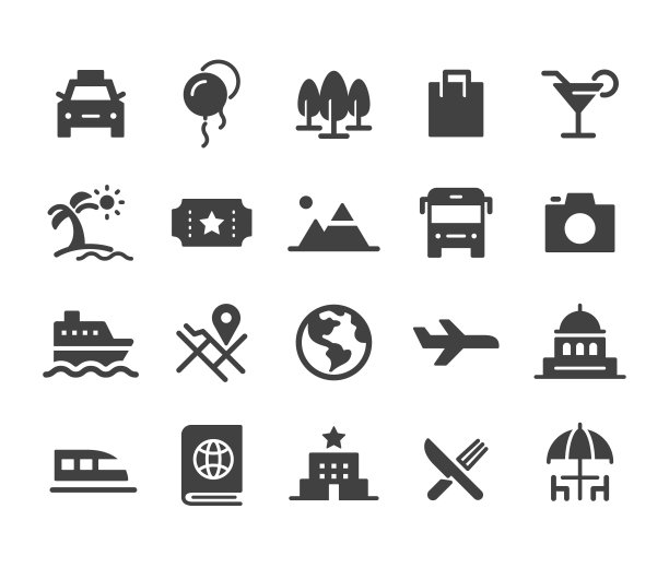 旅游图标-经典系列图片下载