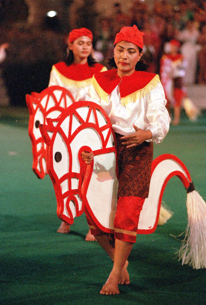 来自Kediri的Jarananann舞者表演图片下载