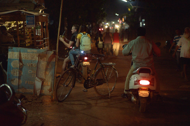 印度的夜市。图片下载