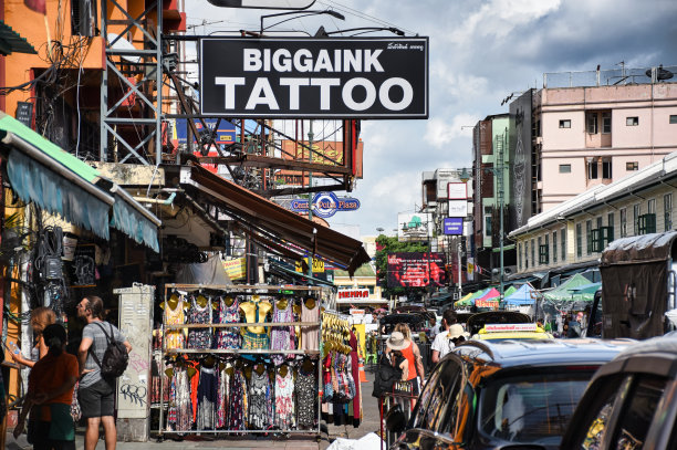 曼谷考山路的城市风景图片图片下载