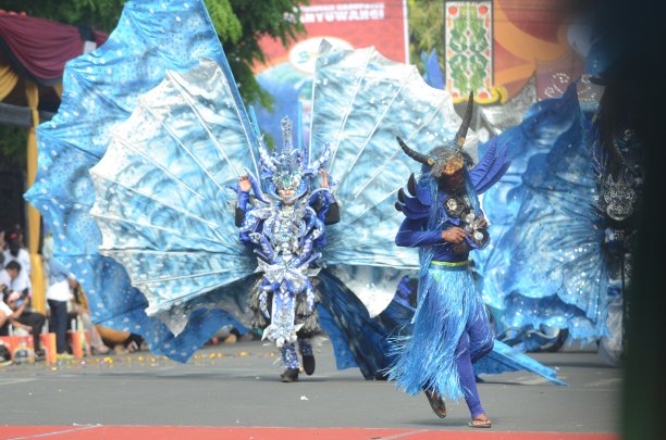 印度尼西亚的Banyuwangi民族狂欢节图片下载