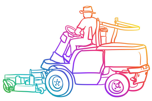 高尔夫球场草坪护理彩虹图片下载