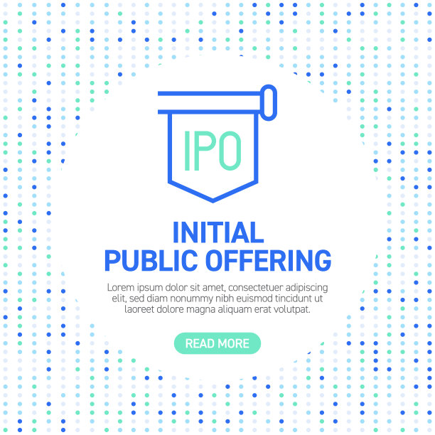 首次公开募股线图标。简单轮廓符号图标与模式图片下载