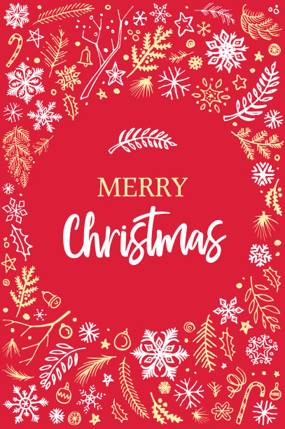 圣诞贺卡速写图片下载