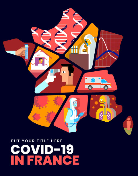 法国地图上的医疗设计图片下载