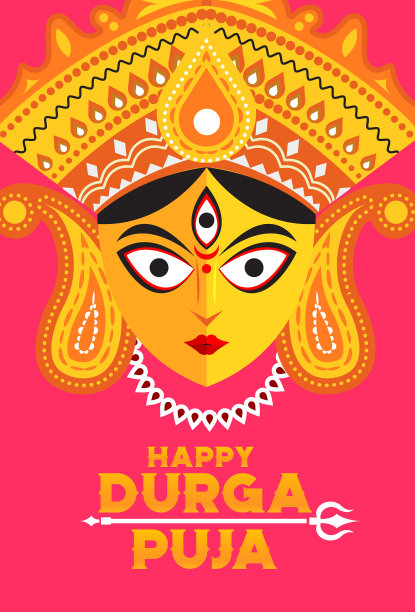 Durga Puja设计的广告活动图片下载