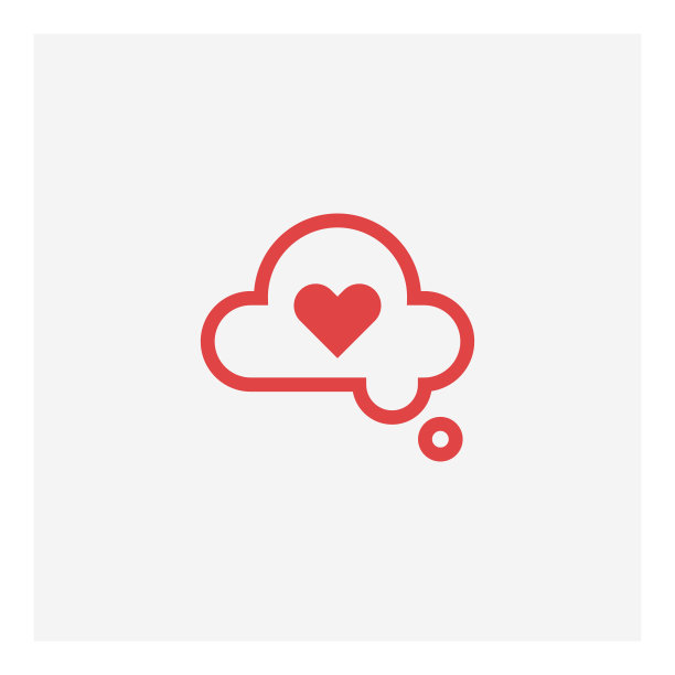 心形对话气泡图标图片下载