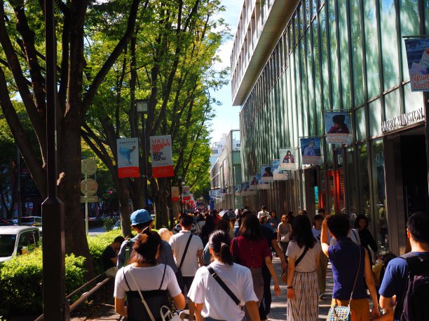 人们走在表桑杜大街上图片下载