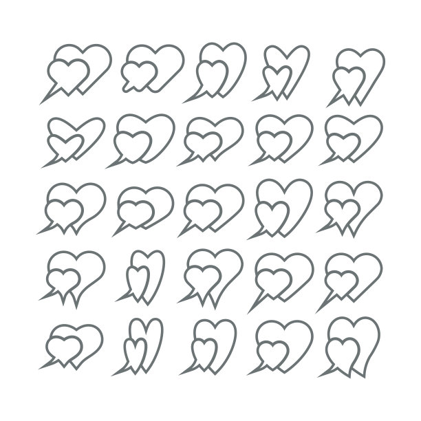 爱心对话气泡图标图片下载