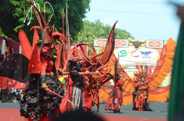 印度尼西亚的Banyuwangi民族狂欢节图片下载