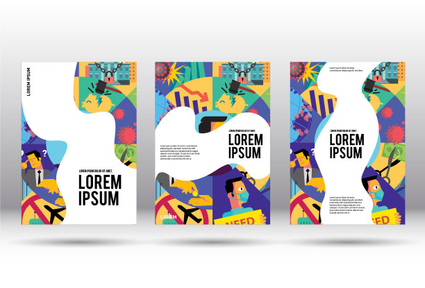 电晕经济封面和页面设计图片下载