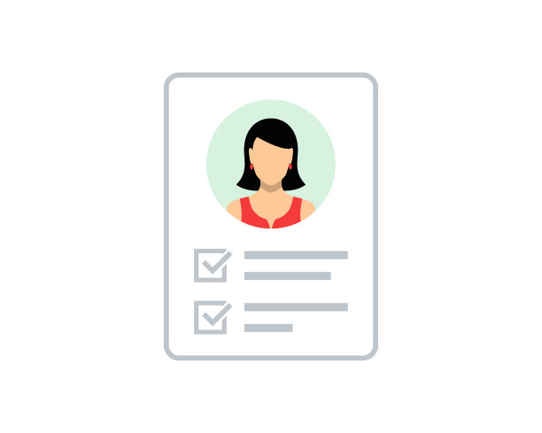 有一张女人的照片的文件清单与积极的评论矢量的勾勾标记图片下载