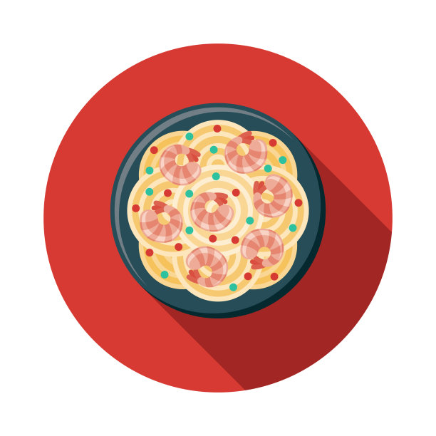 虾、虾、意大利面、海鲜图标图片下载