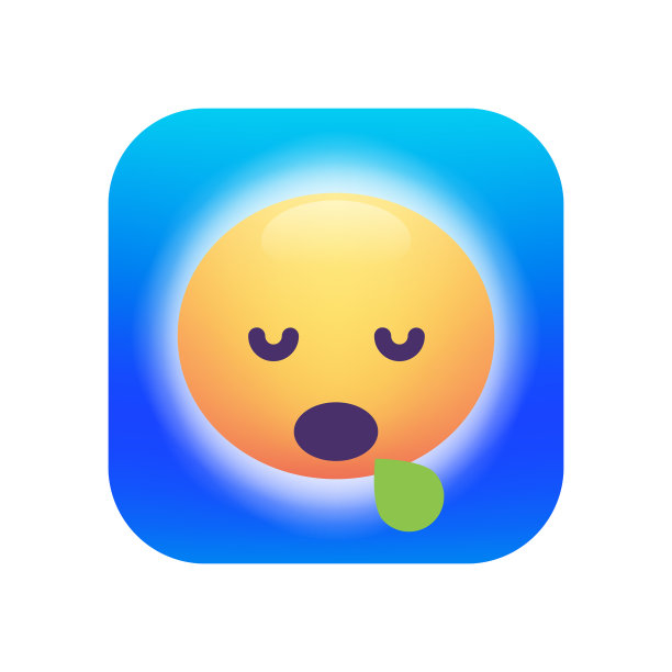 蓝色背景的表情设计图片下载