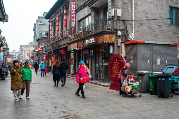 北京历史悠久的胡同。图片下载