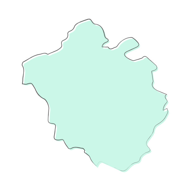 昌迪加尔地图手绘在白色背景-时尚的设计图片下载