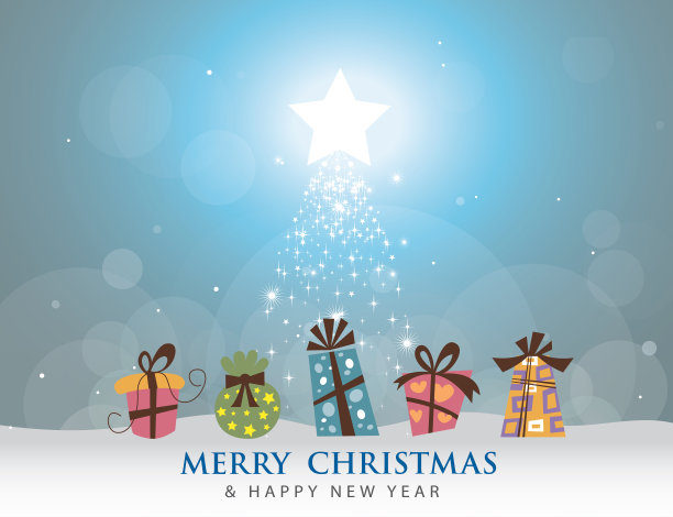 圣诞树和礼物图片下载