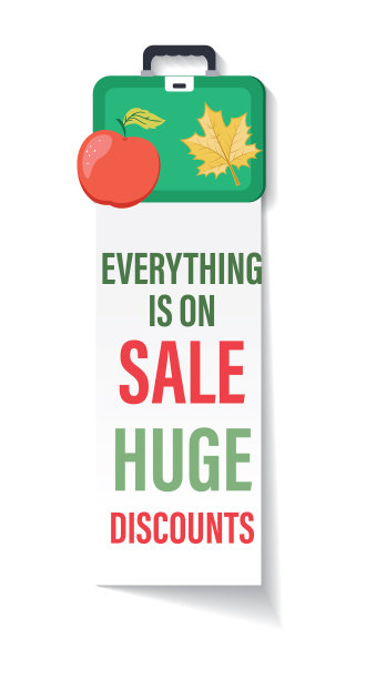 回到学校销售横幅贴纸图片下载