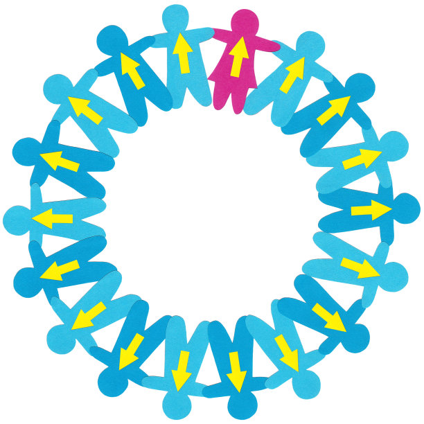 一圈男孩和女孩指着图片下载