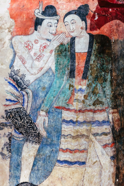 原来的壁画位于卧佛寺图片下载