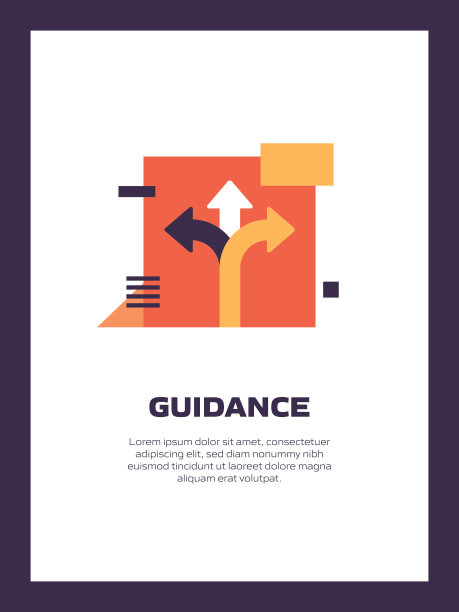 指导平面图标，平面风格矢量符号插图。图片下载