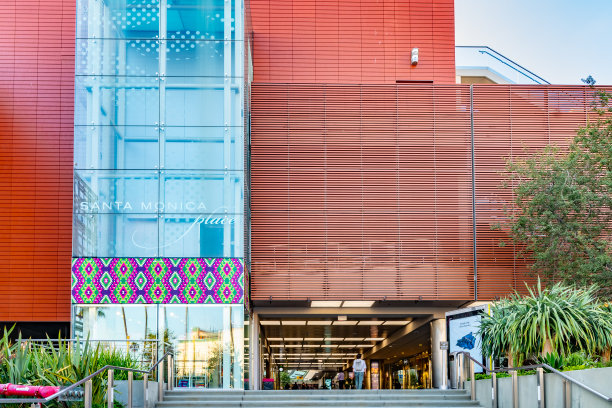 圣莫尼卡广场，加州的豪华购物中心图片下载