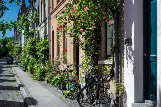 哥本哈根市中心安静的小街图片下载