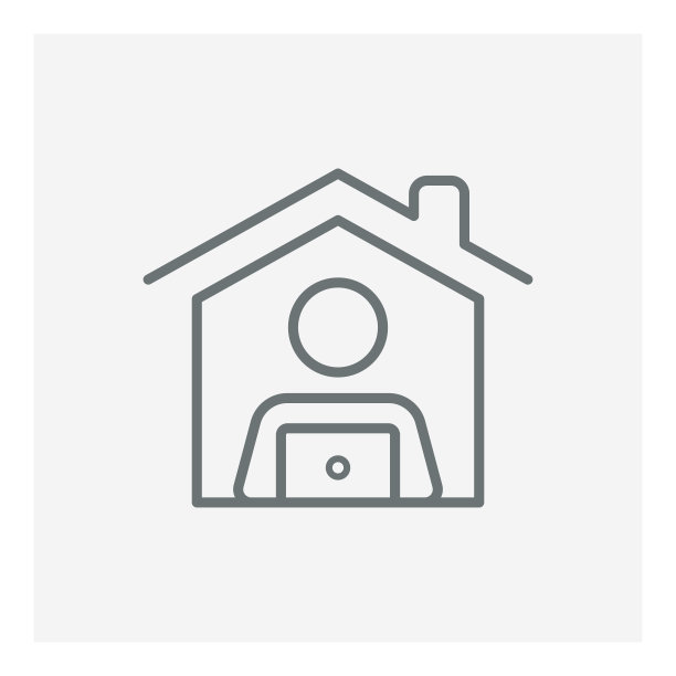 在家办公线条图标，居家图标图片下载