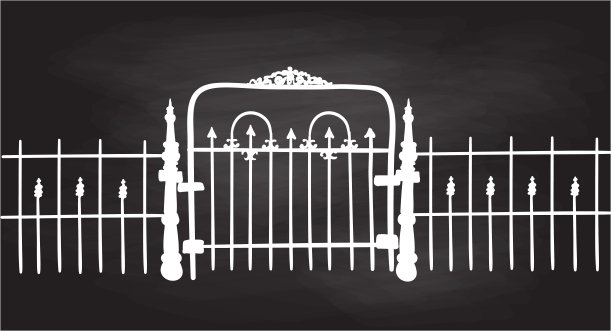 小粗铁花园门黑板图片下载