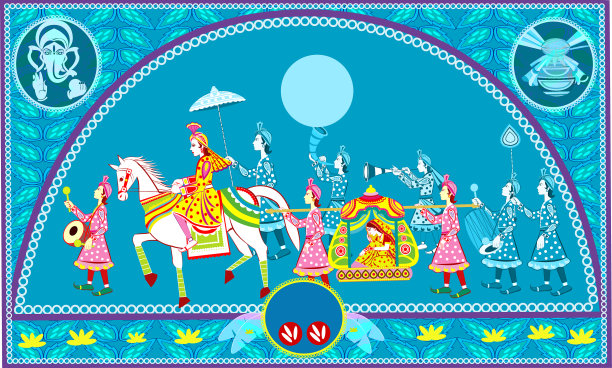 印度婚礼邀请函，图片下载